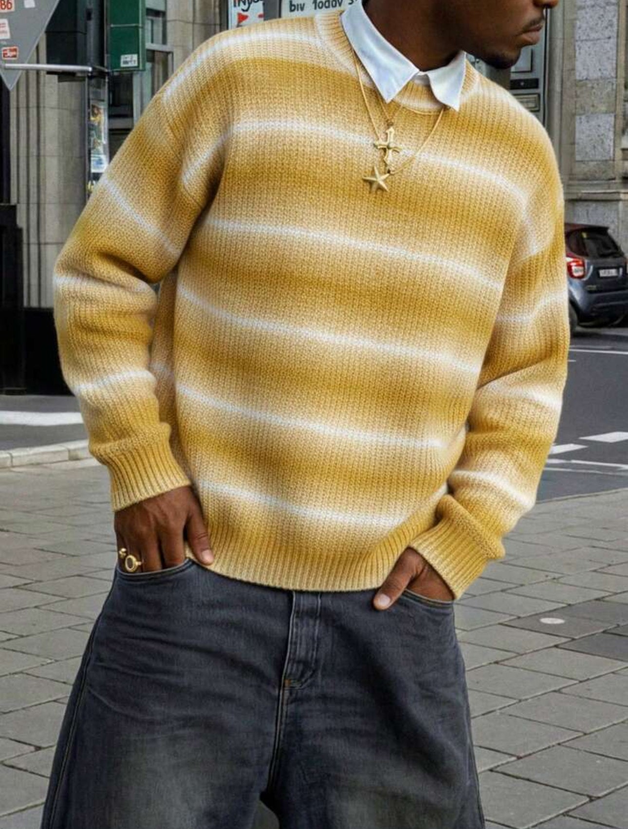 Maglione Rayé giallo- DM Boutique