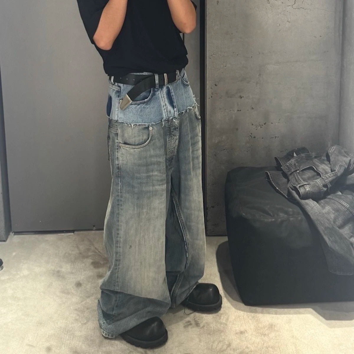 Jeans Baggy Y2K Double Waist Oversize