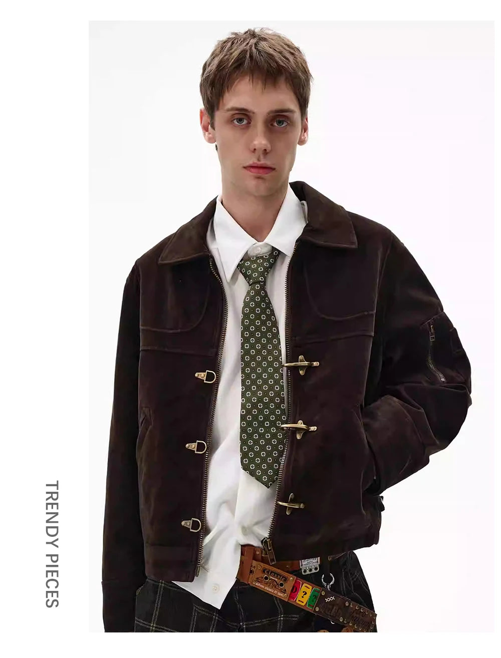 Giacca Suede Retro Uomo
