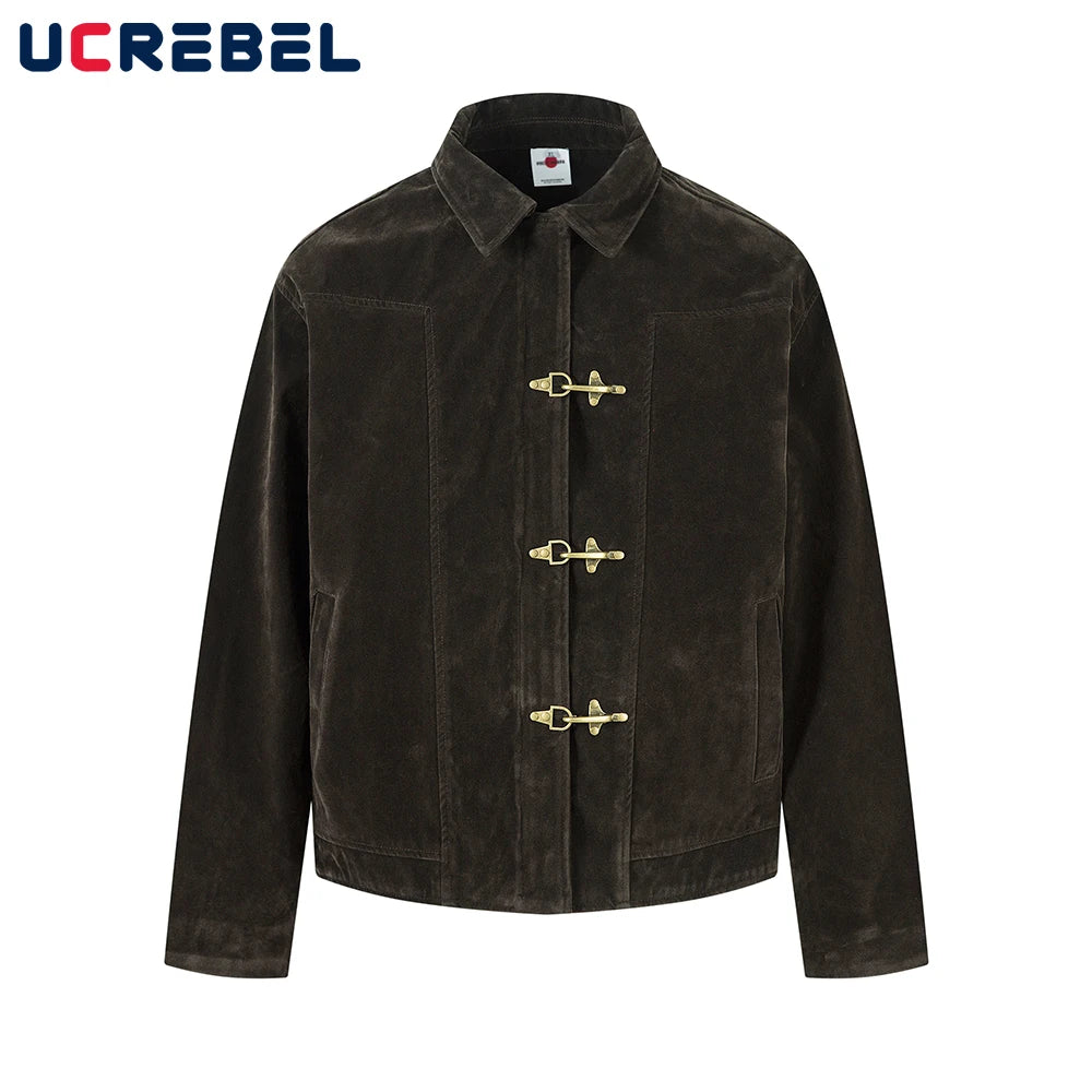 Giacca Suede Retro Uomo