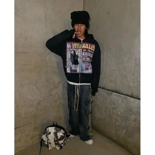 Felpa Zip Oversize – Streetwear 🔥