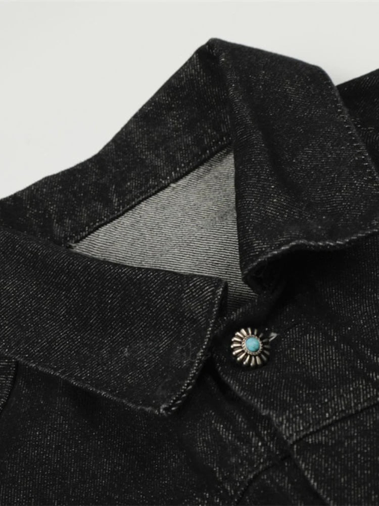 DM URBAN™ Black Rebel Jacket – Denim Punk Streetwear
