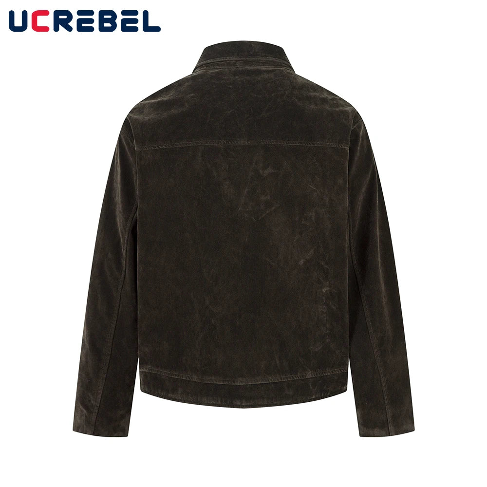 Giacca Suede Retro Uomo