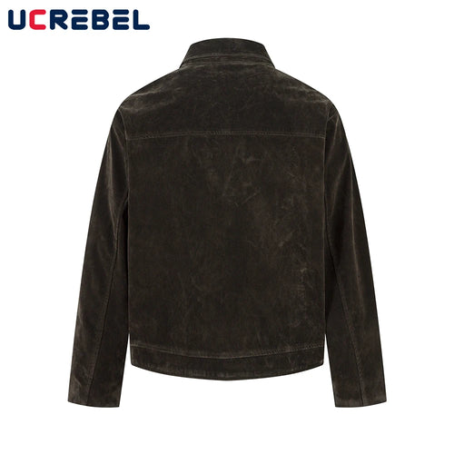 Giacca Suede Retro Uomo