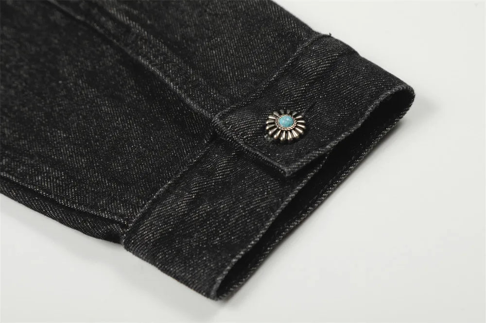 DM URBAN™ Black Rebel Jacket – Denim Punk Streetwear