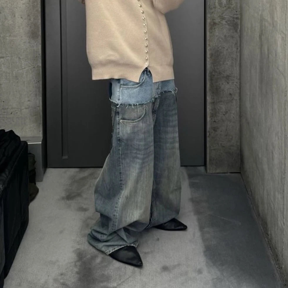 Jeans Baggy Y2K Double Waist Oversize