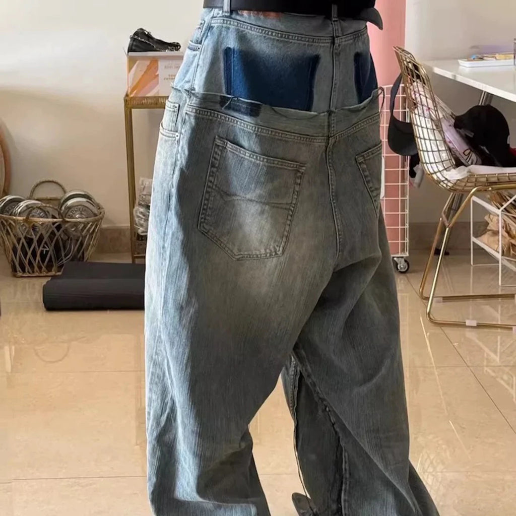 Jeans Baggy Y2K Double Waist Oversize