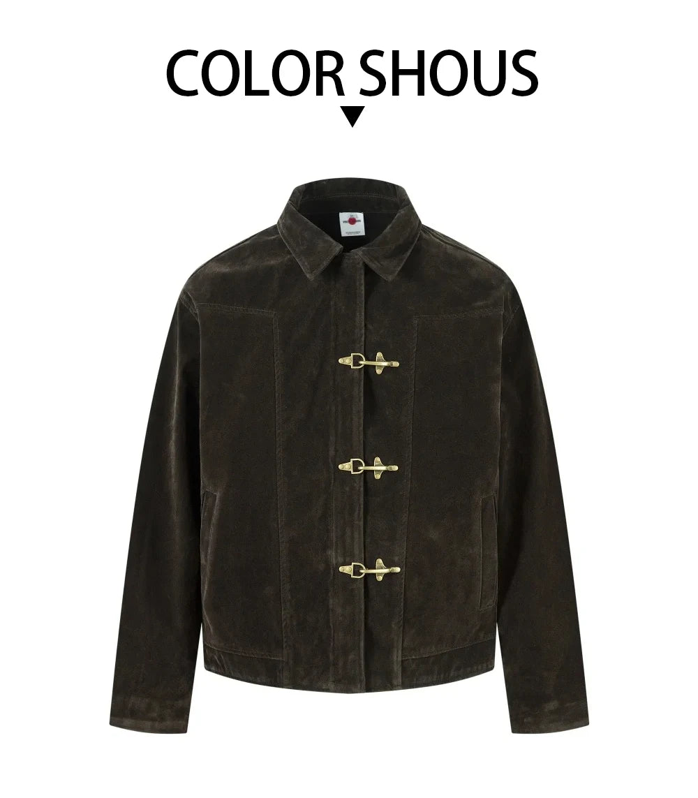 Giacca Suede Retro Uomo