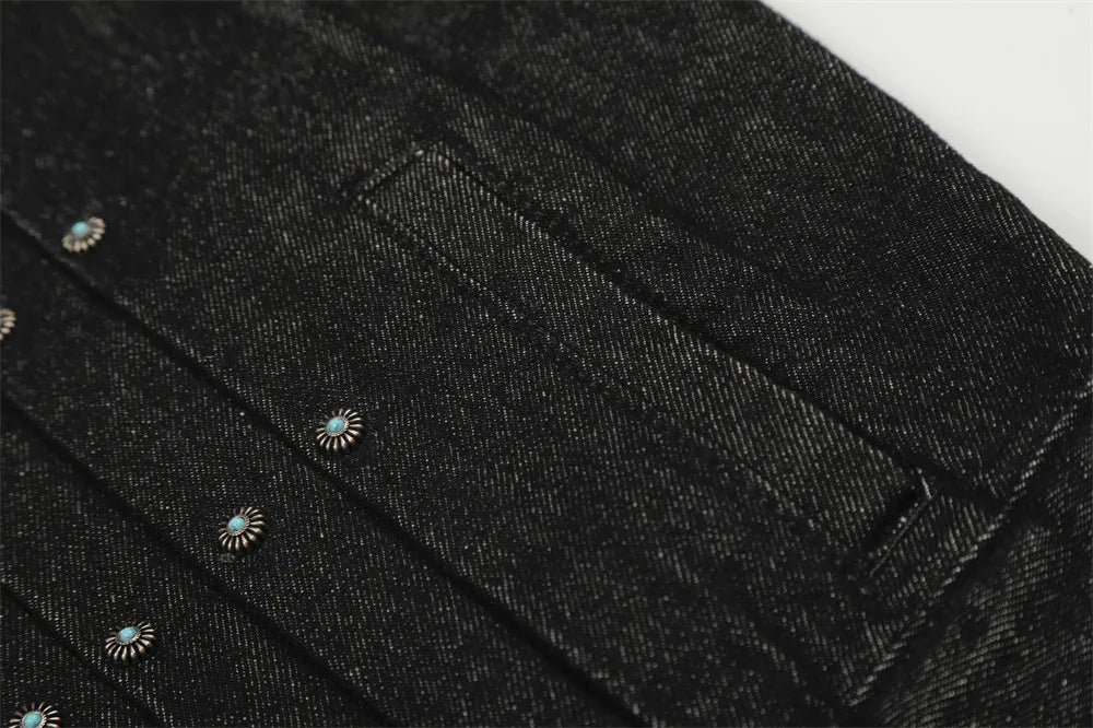 DM URBAN™ Black Rebel Jacket – Denim Punk Streetwear