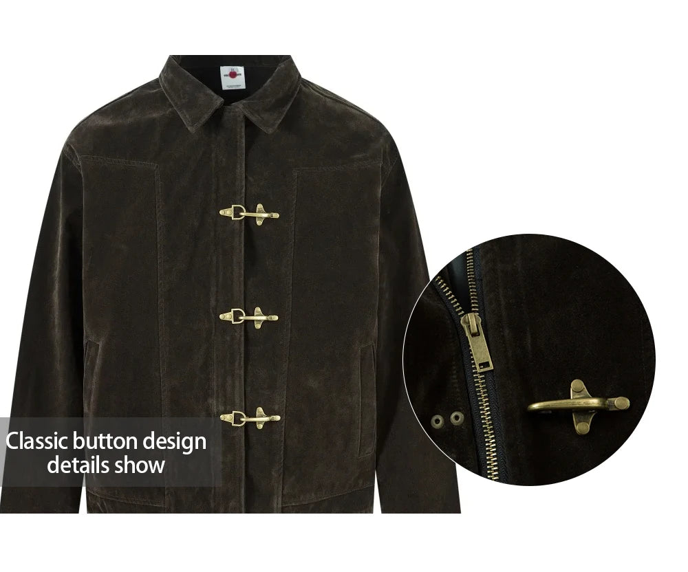Giacca Suede Retro Uomo