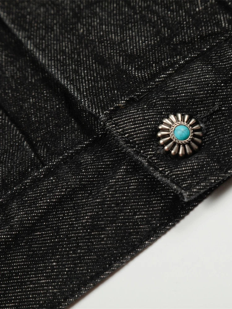 DM URBAN™ Black Rebel Jacket – Denim Punk Streetwear