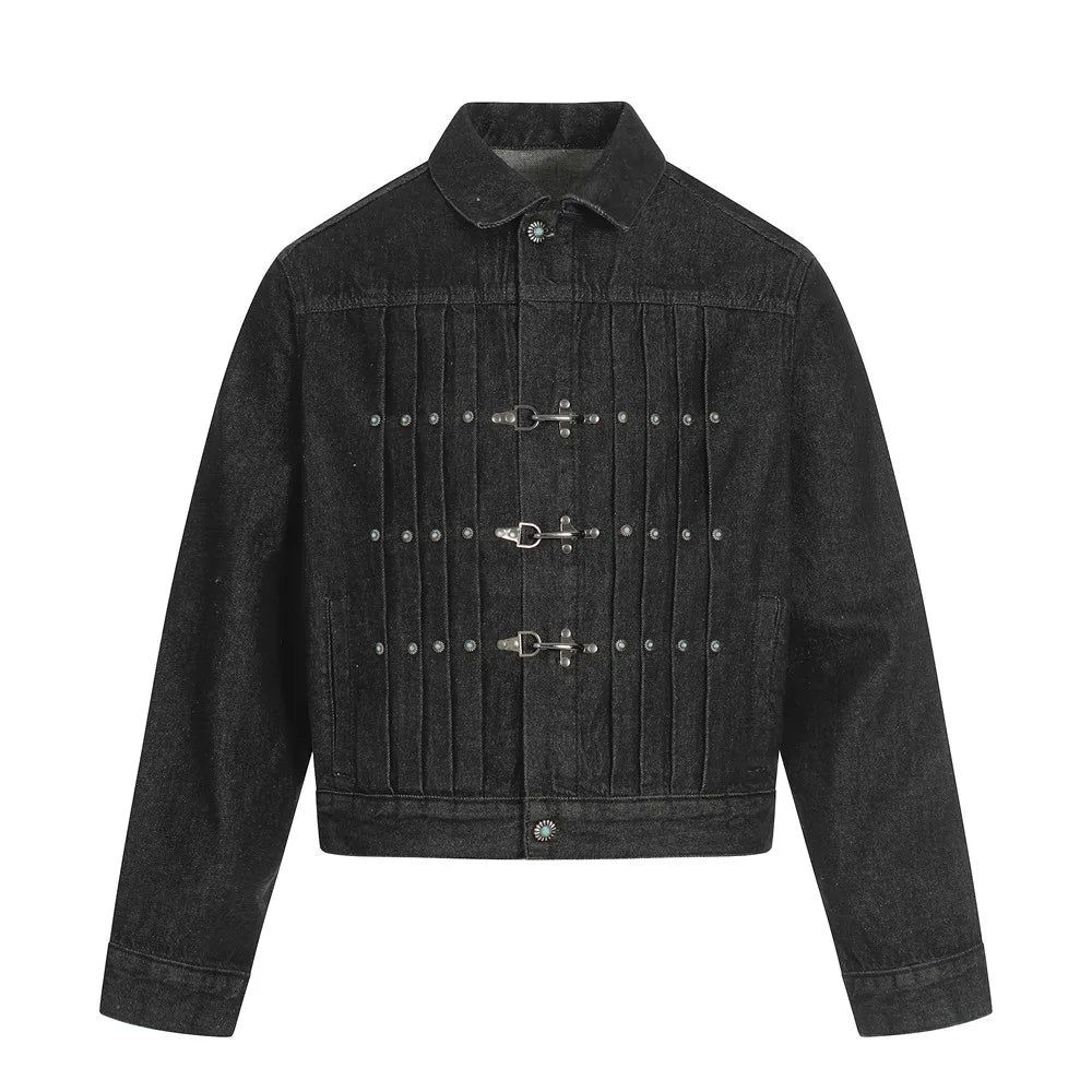 DM URBAN™ Black Rebel Jacket – Denim Punk Streetwear