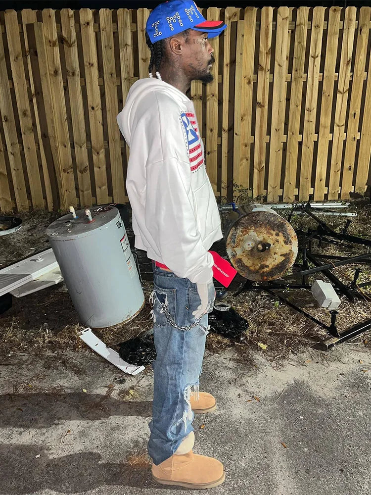 Felpa Zip Y2K Streetwear Oversize