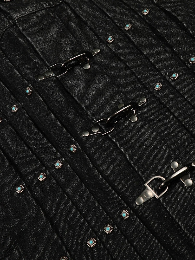 DM URBAN™ Black Rebel Jacket – Denim Punk Streetwear