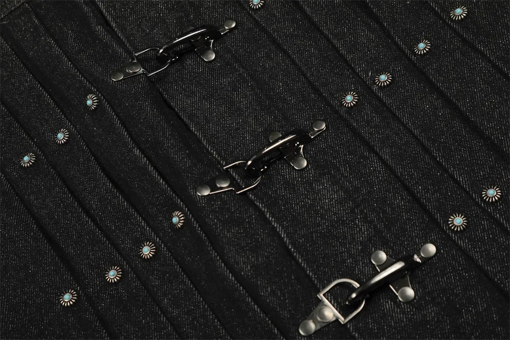 DM URBAN™ Black Rebel Jacket – Denim Punk Streetwear